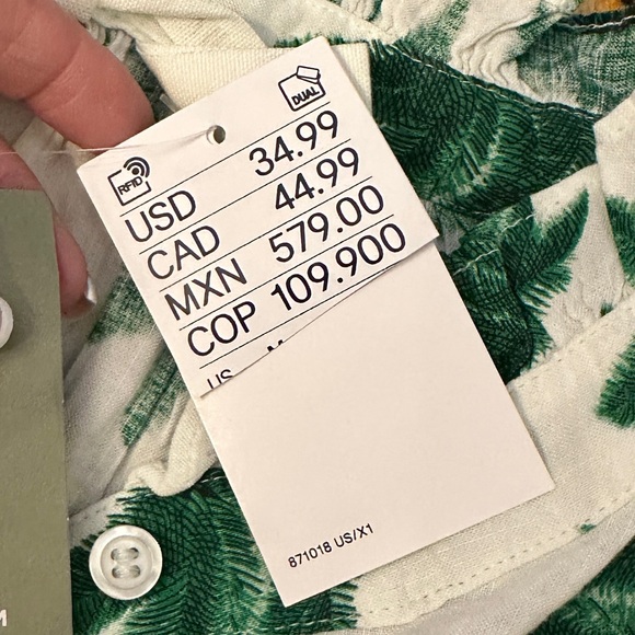 NWT H&M Tropical Ruffle Collar Dress Size M - Picture 11 of 14